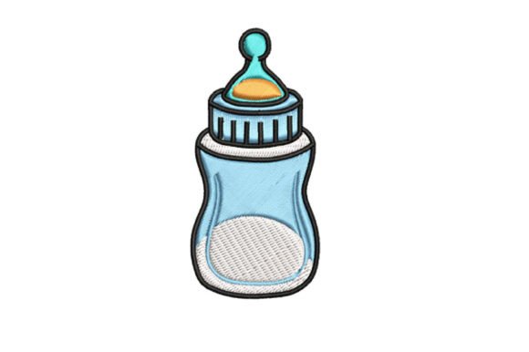 Baby Bottle Embroidery Design