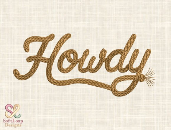 Howdy Embroidery Design