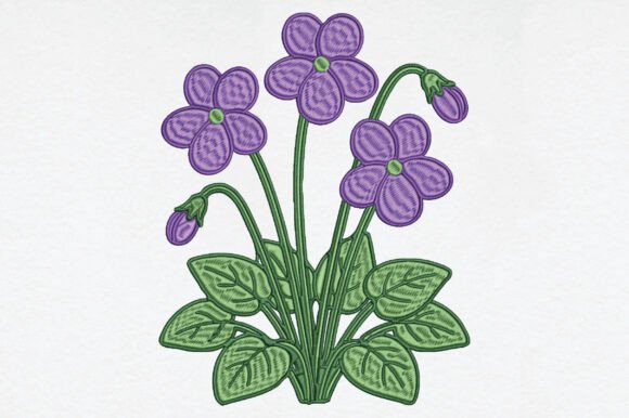 Purple African Embroidery